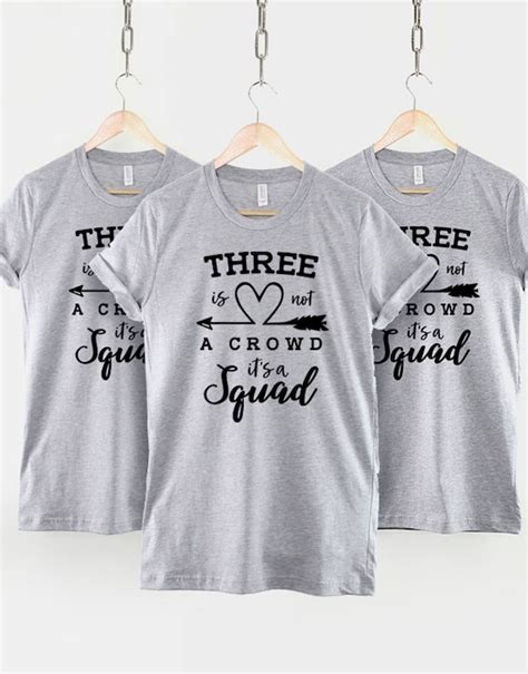 Best Friends Matching T-Shirt / Three Is Not A Crowd It's | Etsy