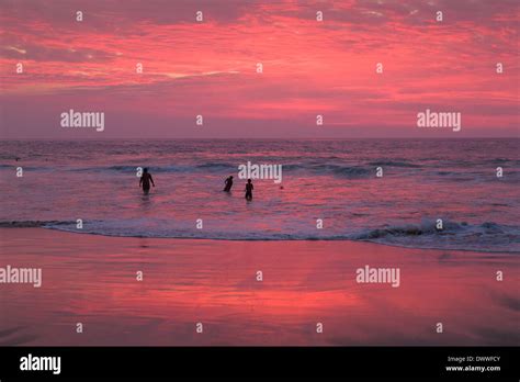 Sunset on Hapuna Beach, Hawaii Island Stock Photo - Alamy