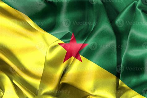 French Guiana flag - realistic waving fabric flag 12890562 Stock Photo at Vecteezy