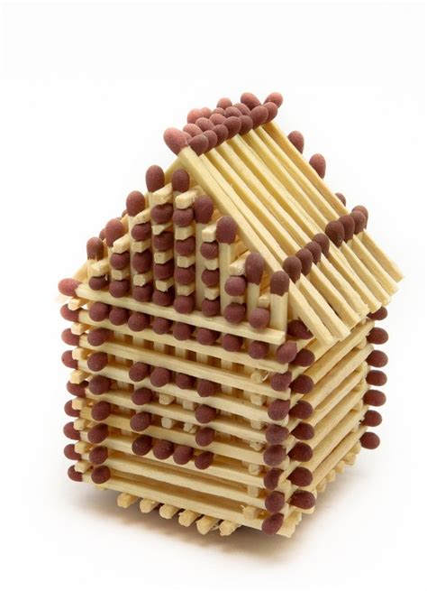 Matchstick House | Craft stick crafts, Matchstick craft, Fun office ...