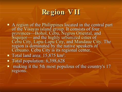 Region vii, central visayas Philippines