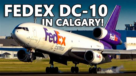 44-YEAR-OLD DC-10 IN CALGARY! FedEx MD-10-30F Landing and Takeoff at ...