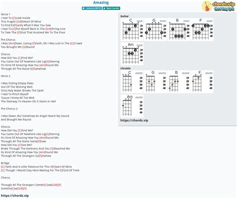 Chord: Amazing - tab, song lyric, sheet, guitar, ukulele | chords.vip