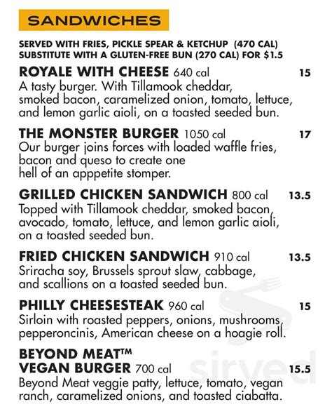 Alamo Drafthouse Cinema Littleton menu in Ashburn, Virginia, USA