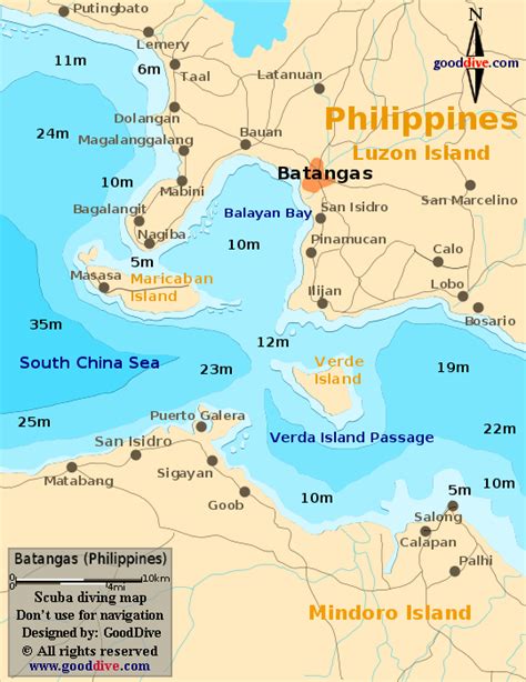 Map of Batangas- GoodDive.com