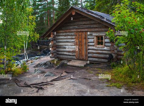 Old abandoned hut in the forest Stock Photo - Alamy