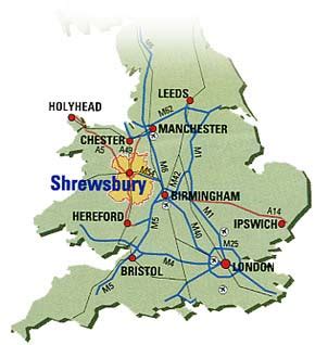 Shrewsbury Map - United Kingdom