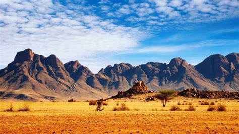 African Savannah Desert Mountains, Sky Stones Landscape Ultra Hd Wallpaper For Desktop 3840x2160 ...