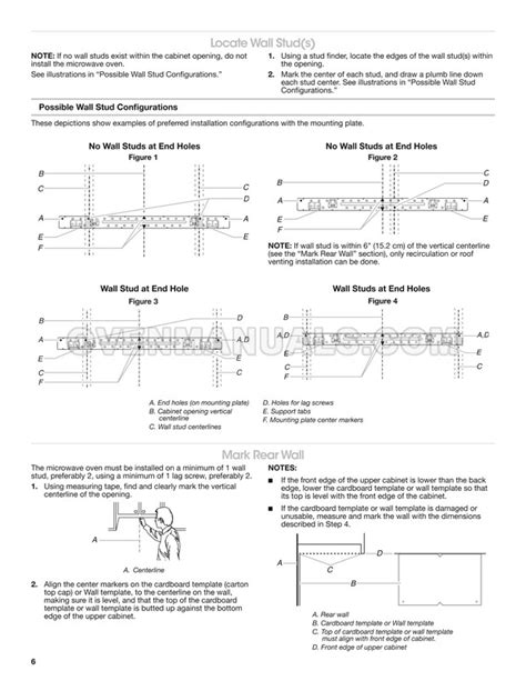 Whirlpool WMH31017HZ Microwave Oven Installation Instructions