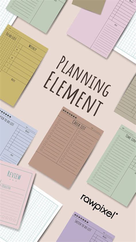 Stationery planner vector | Schedule planner, Weekly schedule planner ...