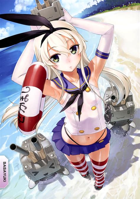 Kantai Collection, Thigh highs, Shimakaze (Kancolle) Wallpapers HD ...