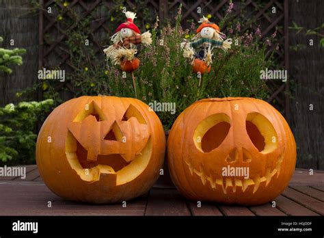 Carved pumpkin faces at Halloween Stock Photo - Alamy