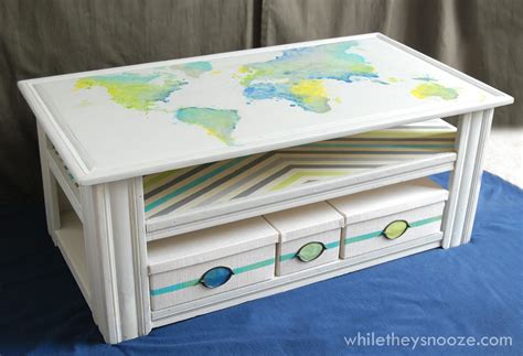 While They Snooze: DIY Map Table Tutorial