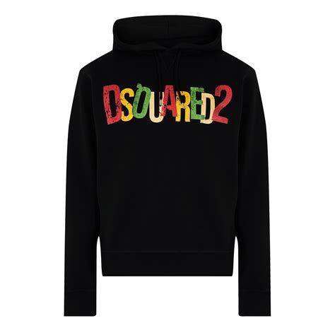 DSQUARED2 | Logo Hoodie | Men | Black 900 | Flannels