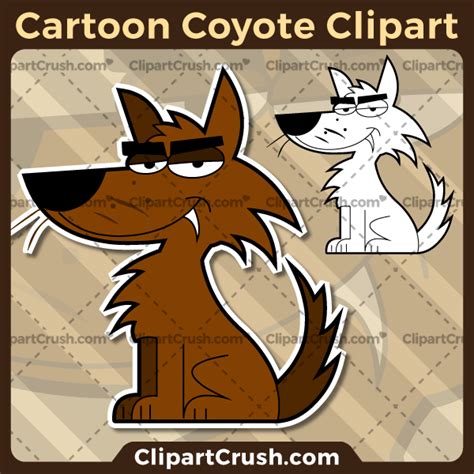 NICE Cartoon Coyote Clipart - Coyote Clip Art SVG Vector Art Graphics ...