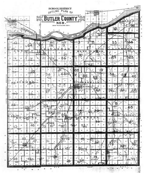 1906 Plat Book: Schools Map: Butler Co. NEGenWeb