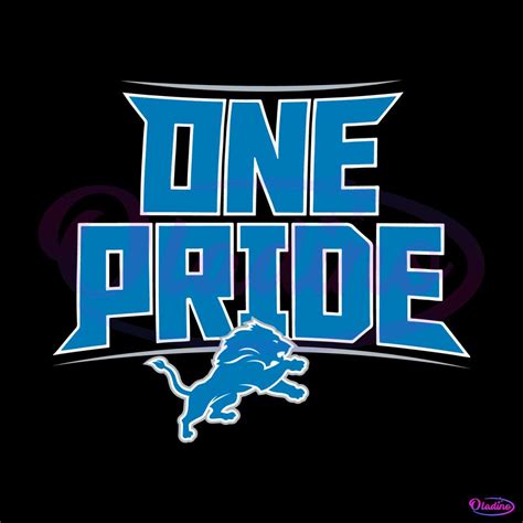 One Pride Detroit Lions Football Svg Digital Download