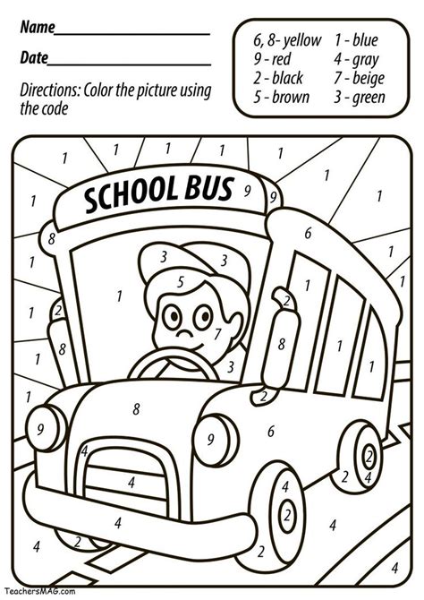 Back-to-School Free Printables | Back to school worksheets, School worksheets, School coloring pages