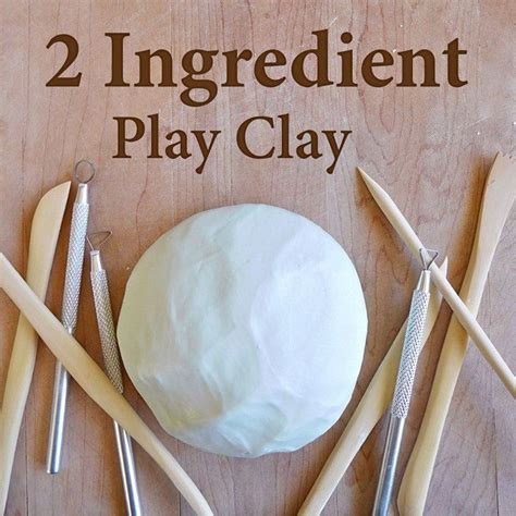 2 Ingredient Play Clay | Play clay, Homemade clay, Modeling clay recipe