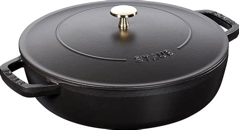 Amazon.co.jp: Staub 40511-472 Braiser Sauté Pan, Black, 11.0 inches (28 ...