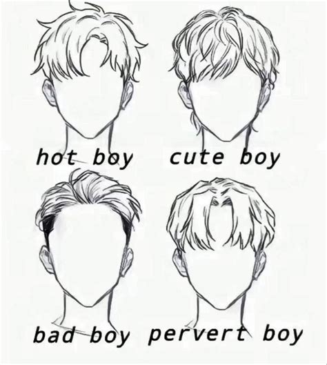 anime hairstyles haircut guy boy Drawing Hair Tutorial, Manga Drawing ...