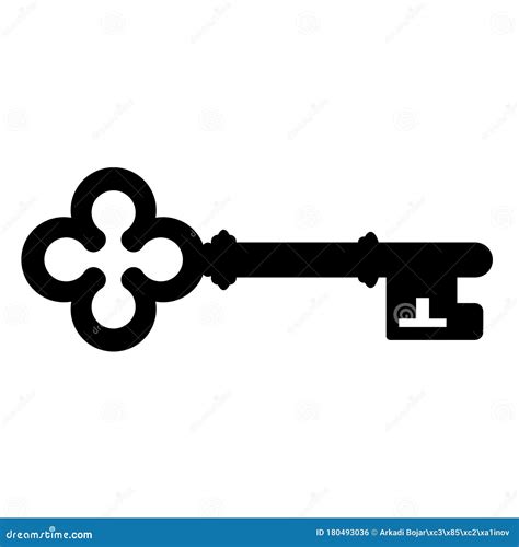 Skeleton key vector icon stock vector. Illustration of isolated - 180493036