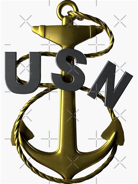 "1897 Chief Petty Officer's Gold Fouled Anchor 2020" Sticker by NavyChief | Redbubble