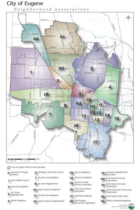 Eugene Neighborhood Map Oregon