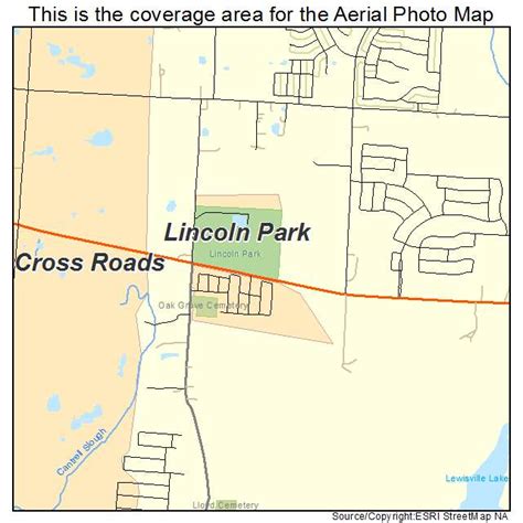 Aerial Photography Map of Lincoln Park, TX Texas