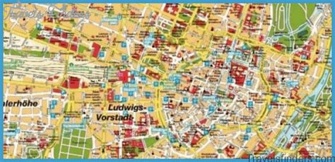 Munich Map Tourist Attractions - TravelsFinders.Com