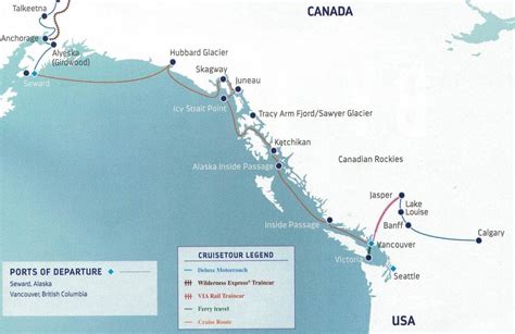 Inside Passage Route map Detail - Royal Caribbean International ...