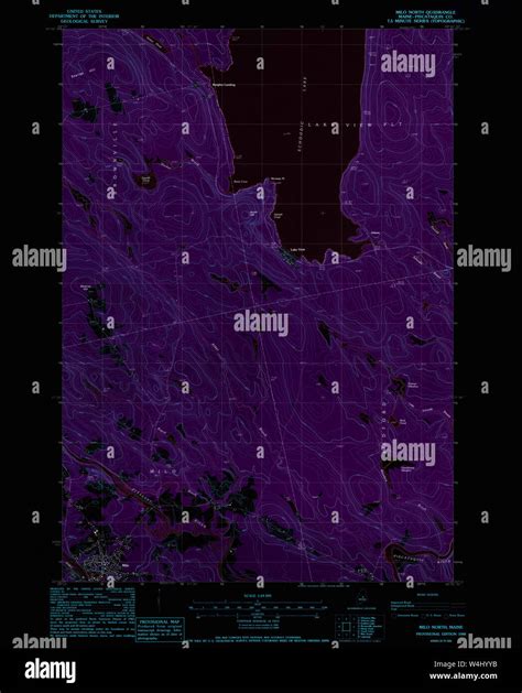 Maine USGS Historical Map Milo North 102753 1988 24000 Inversion ...