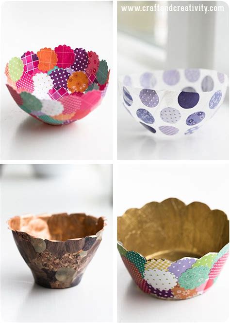 COLORFUL DIY PAPER BOWLS | Pinterest crafts, Fun crafts, Easy diy crafts