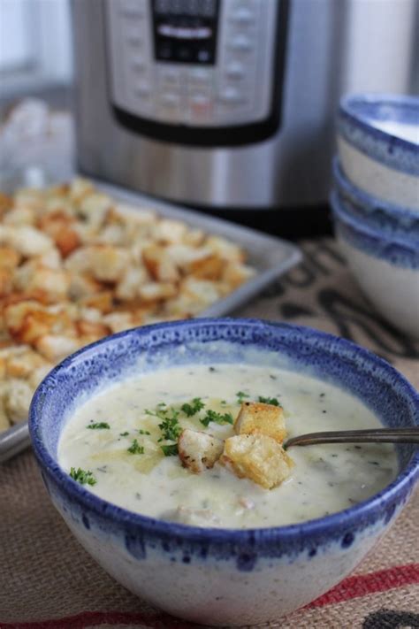 Instant Pot White Cheddar Potato Soup | A Bountiful Kitchen