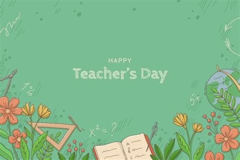 Free Vector | Hand drawn teachers' day background