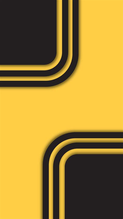 1920x1080px, 1080P free download | Abstract Black /Yellow, flat, lines, minimal, modern, round ...