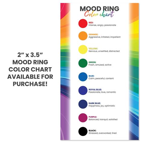 Mood Ring Color Chart - Etsy