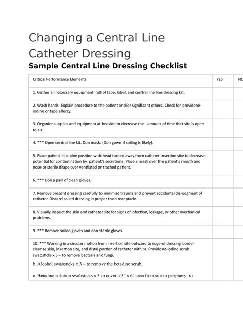 Changing a Central Line Catheter Dressing - Changing a Central Line ...