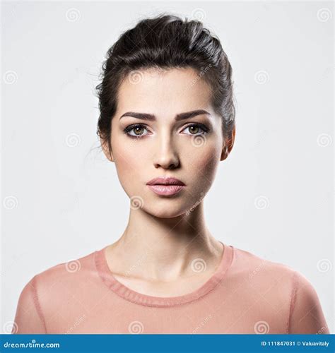 Portrait of an Young Beautiful Woman with Smoky Eyes Makeup. Stock Image - Image of caucasian ...