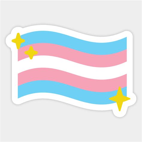 Trans Pride Flag Sparkle Emoji - Transgender Pride - Sticker | TeePublic