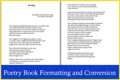 Formatting & Converting Poetry Books to eBook Formats