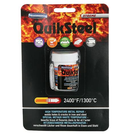 QUIKSTEEL 18003 XTREME HIGH TEMPERATURE EPOXY PUTTY WELD FILLER FAST ...