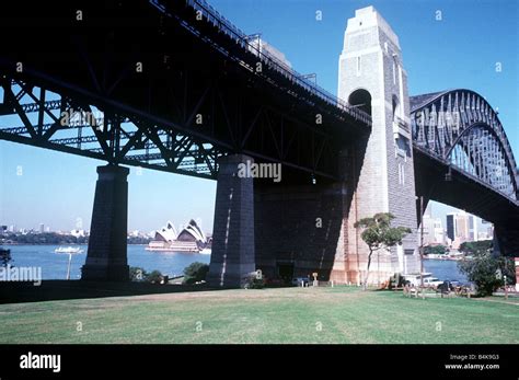 Sydney Harbour Bridge from north Sydney New South Wales Australia Stock ...