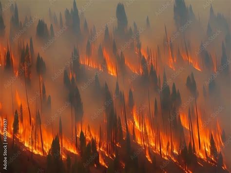 forest fire, forest fires in summer, fire smoke, environmental pollution, burning trees, sadness ...