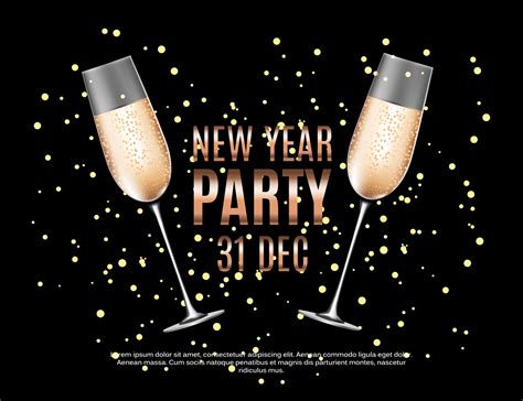 Happy New Year Party 31 December Poster Vector Illustration 2823723 ...