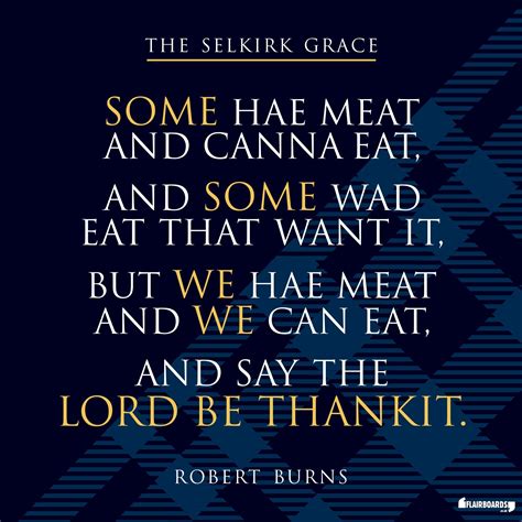 Scotland, Robert Burns, The Selkirk Grace, Wall art, Burns night | Robert burns, Burns, Words