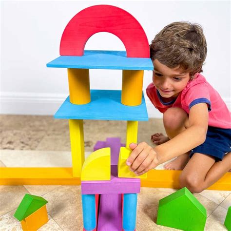 Large Colorful Wooden Blocks by 7 Days of Play - 7 Days of Play