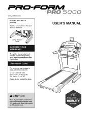 ProForm Pro 5000 Treadmill Manual