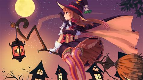 Halloween Witch Wallpapers (cute anime, art)