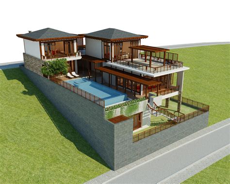 Famous Inspiration 3D Luxury House Model, House Plan Model